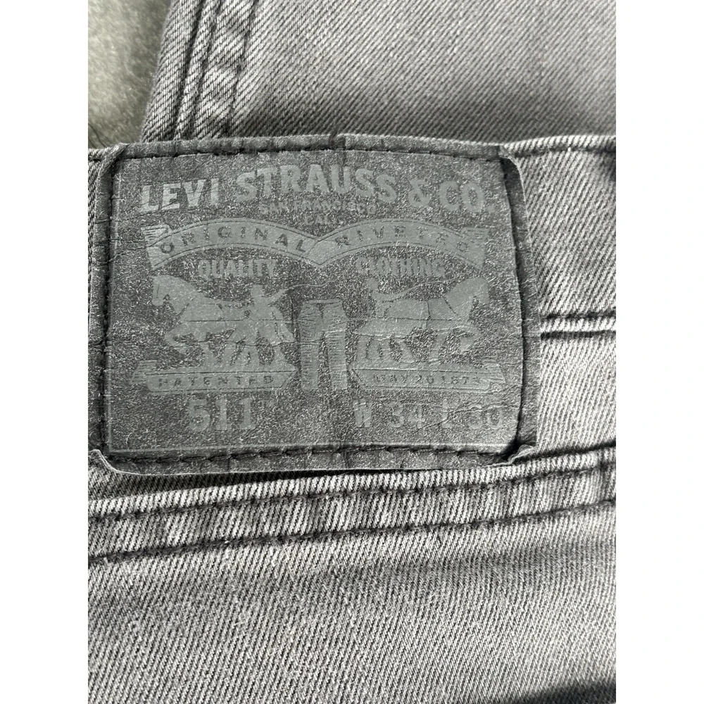 Men's Levi's 511 Slim Fit Jeans Stretch GraySize 34X30 Denim Streetwear